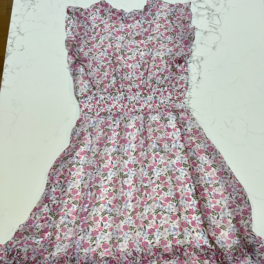 Aqua girls foral midi dress